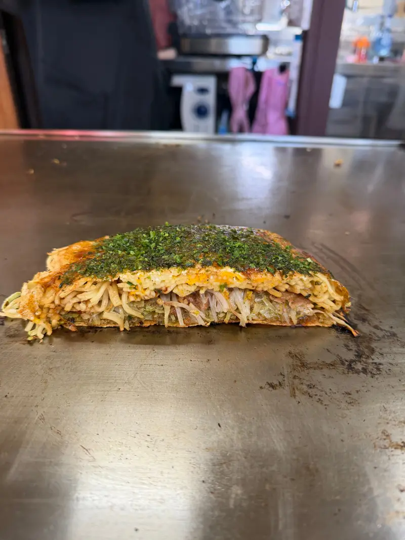 お好み焼き 断面