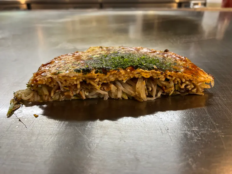 お好み焼き 断面