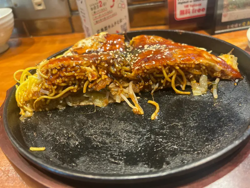 お好み焼き 断面