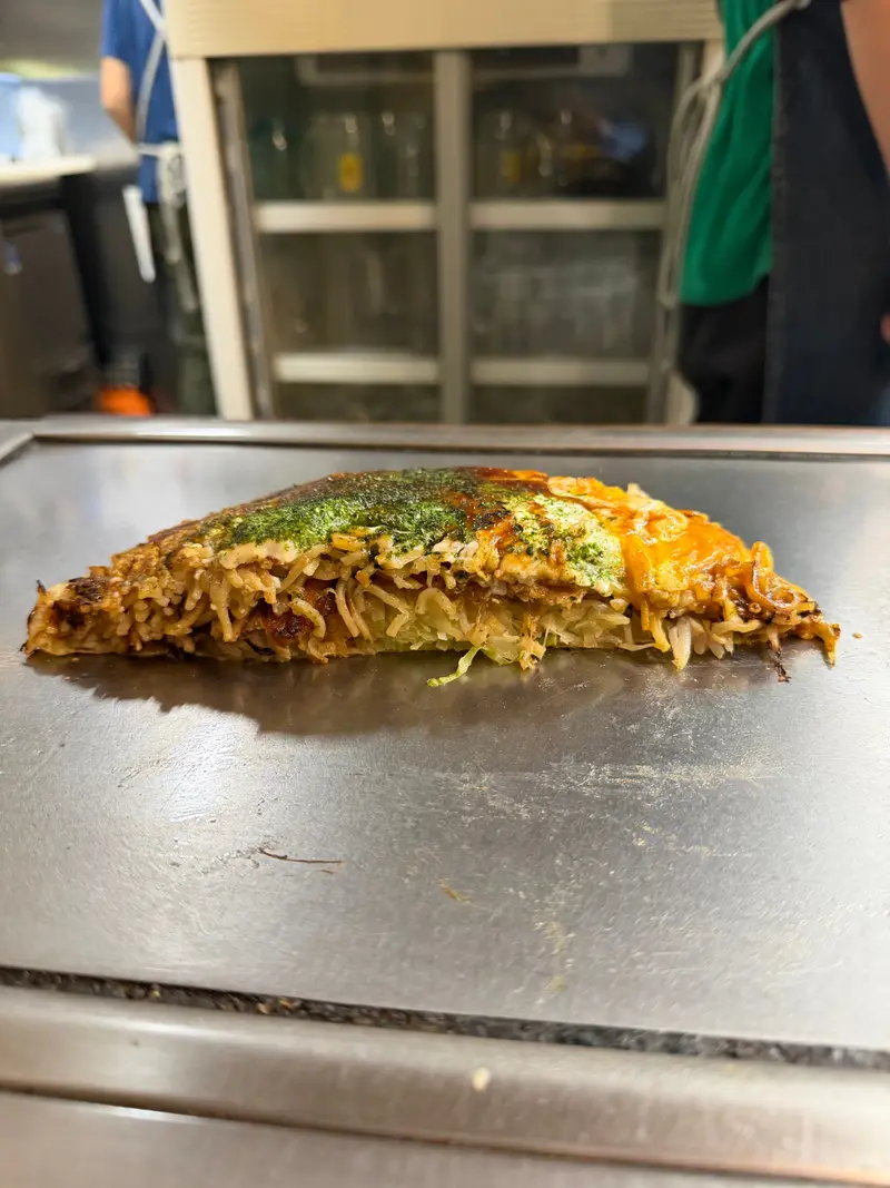 お好み焼き 断面