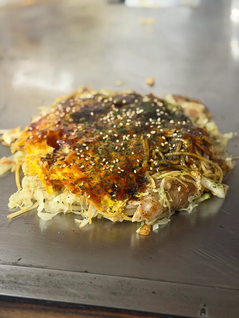 お好み焼き 斜め