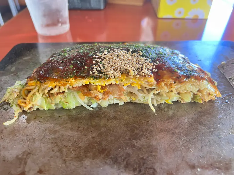 お好み焼き 断面