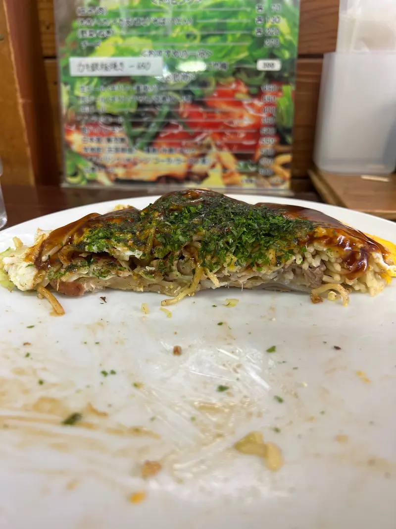 お好み焼き 断面