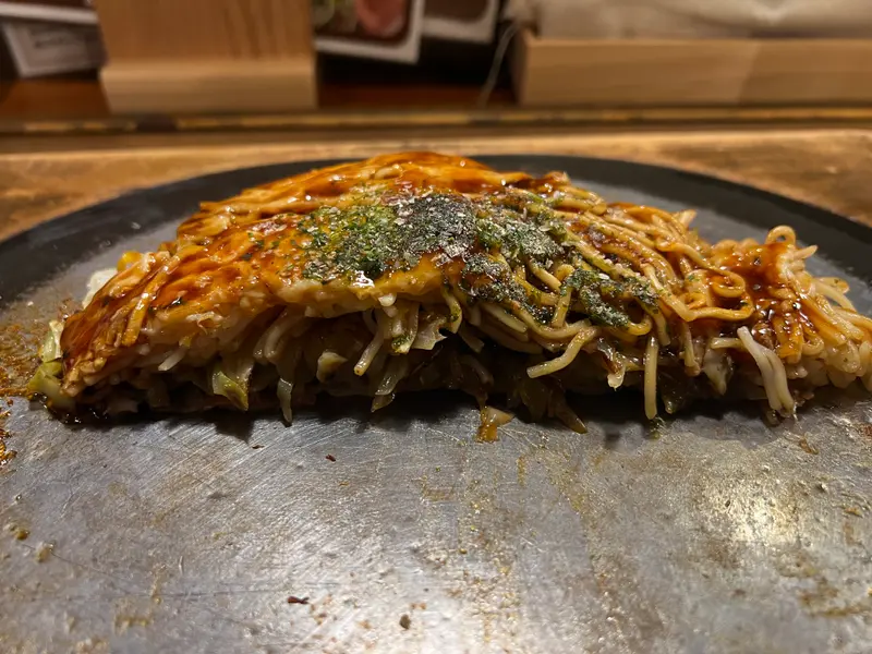 お好み焼き 断面