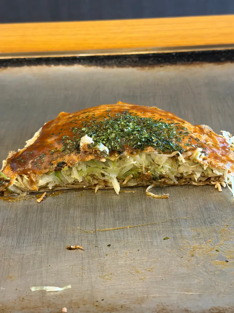 お好み焼き 断面