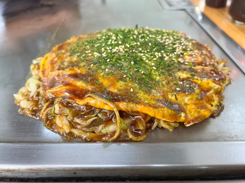 お好み焼き 斜め