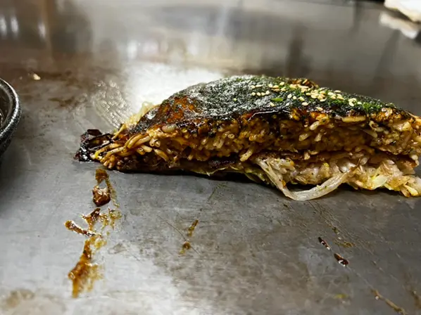 お好み焼き 断面