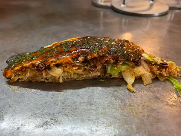 お好み焼き 断面