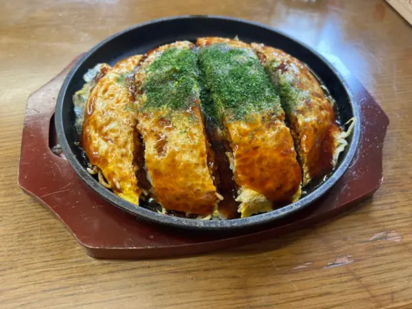 お好み焼き 斜め