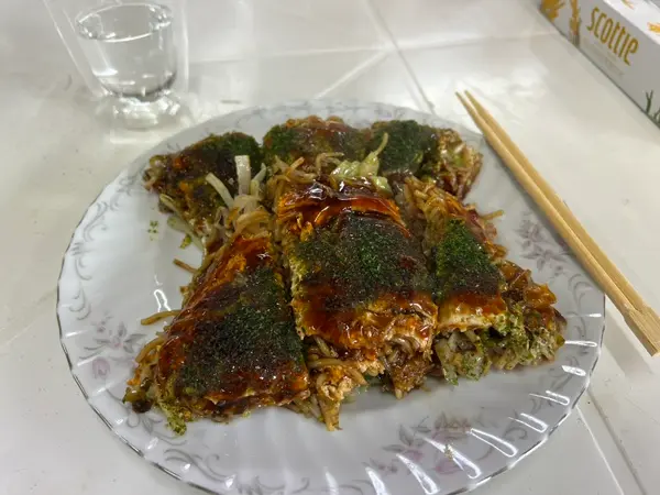 お好み焼き 斜め