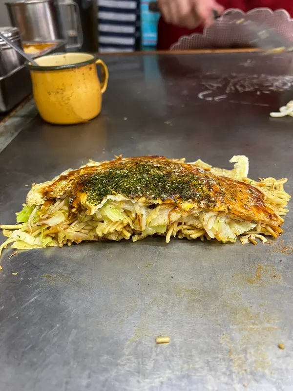 お好み焼き 断面